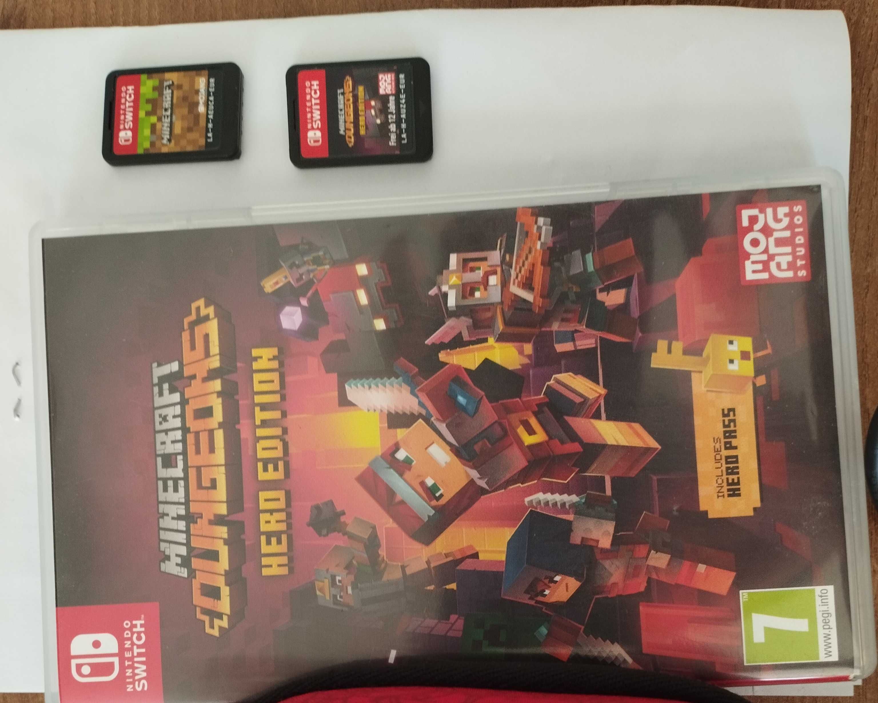 Nintendo switch classis zestaw + 2 gry Minecraft i Minecraft Dungeons