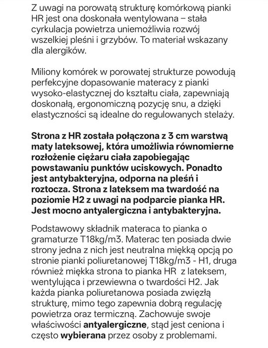 Materac 110x200 prawie jak nowy