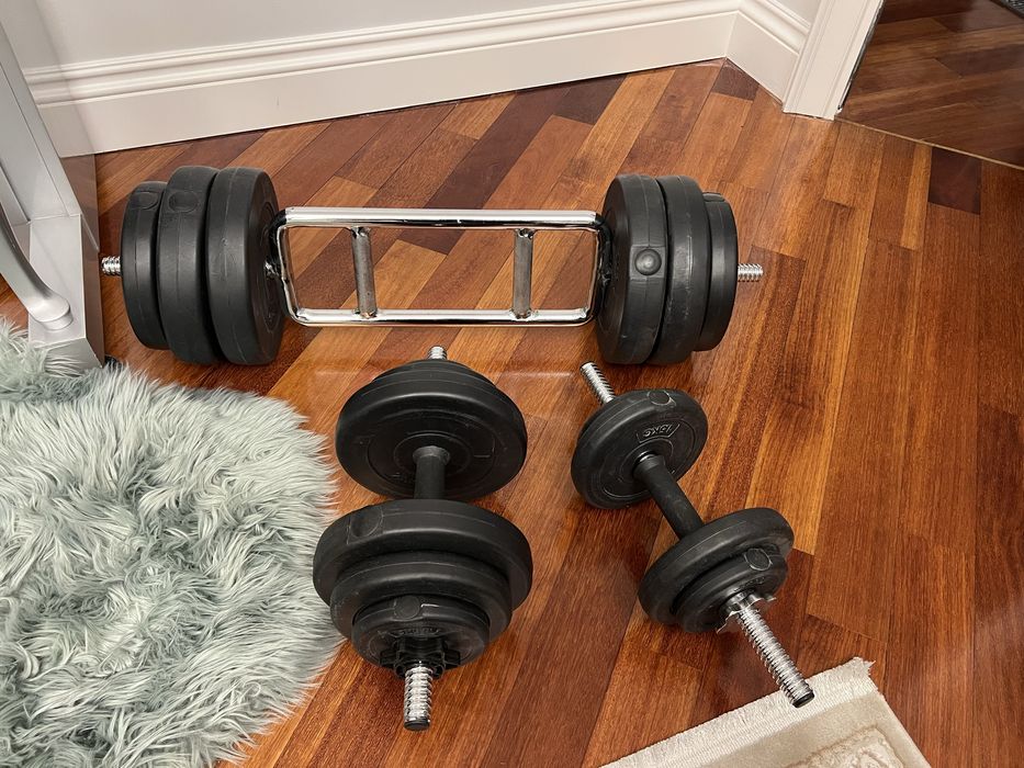 Sztanga z obciazeniem