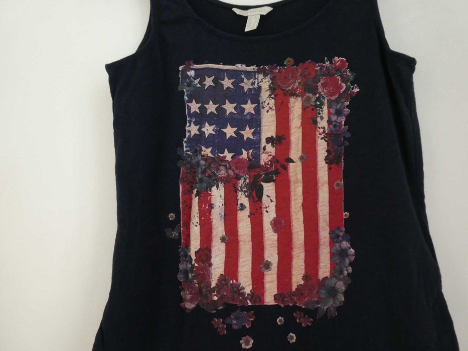 Top Sem Mangas Springfield M - Azul Escuro - Bandeira Vintage