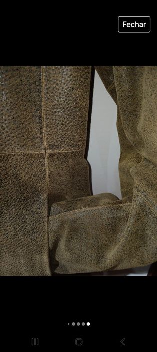 Casaco comprido de pele verdadeira