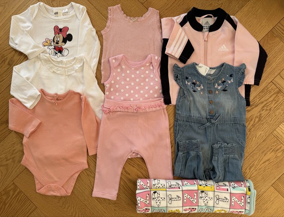 Zestaw ubrań dla dziewczynki 56/62/68/74 plus 2 gratisy