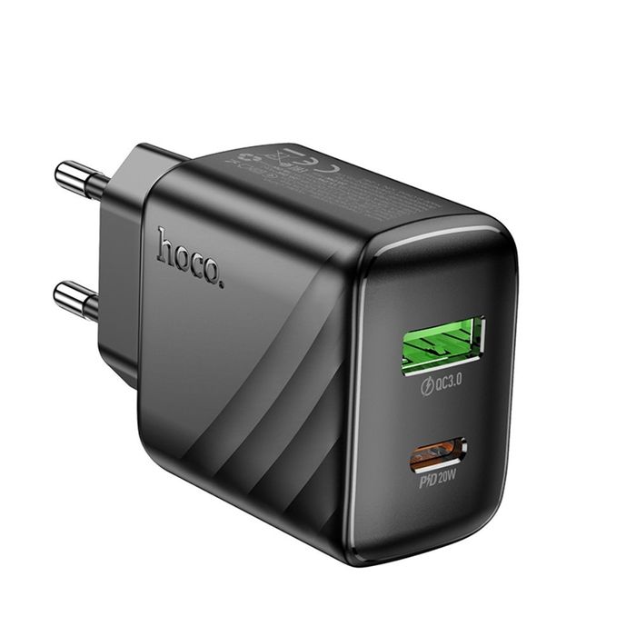 Быстрая Зарядка Hoco 20W 2-Порта Hoco CS25A USB + Type-C
