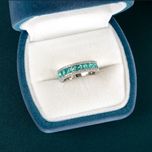 Кольцо серебро Aqua Zirconia