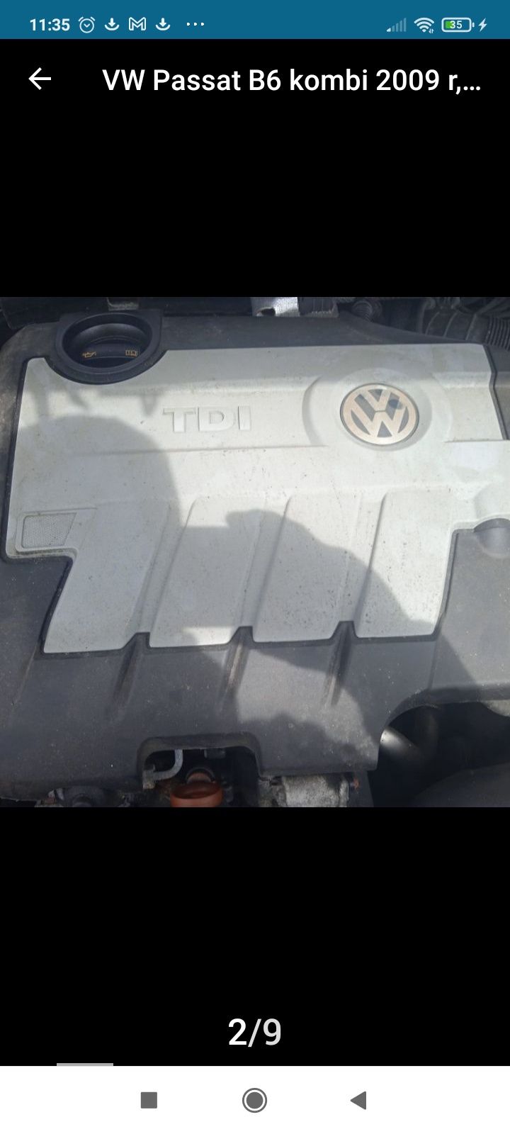 VW Passat B6 kombi 2.0 TDi M6F 103kw 1.9tdi BXE2008r lb6s