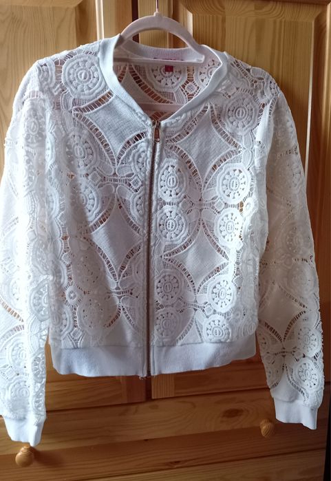 Ażurowy sweter Guess S/M biały