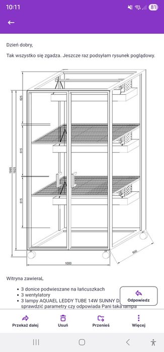 Witryna dla roslin Rowdcrafts robiona na zamówienie loft szklarnia