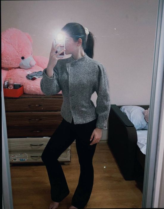 теплий піджак блейзер з поясом