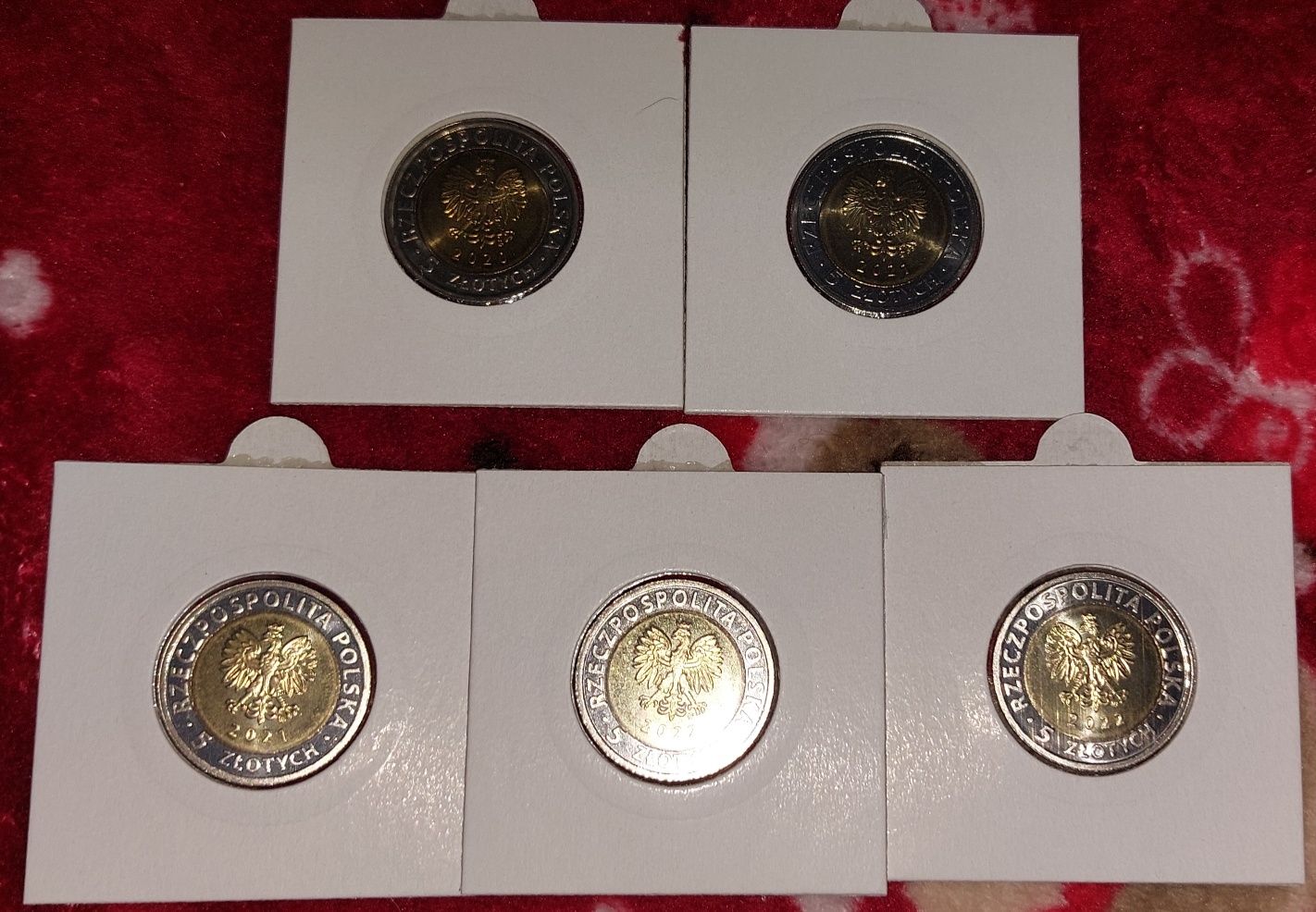 5 złotych zestaw 5 sztuk
