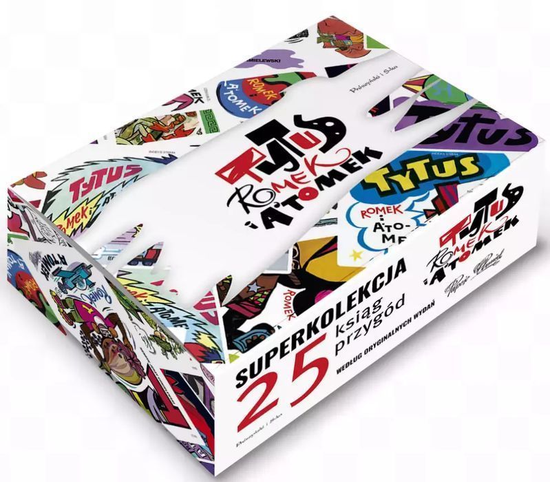Tytus, Romek i A'Tomek (kolekcja 25 ksiąg). Boks kolorowy. Prószyński