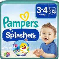 Pampersy do pływania Pampers Splasher rozmiar 6-11 kg - 12 sztuk