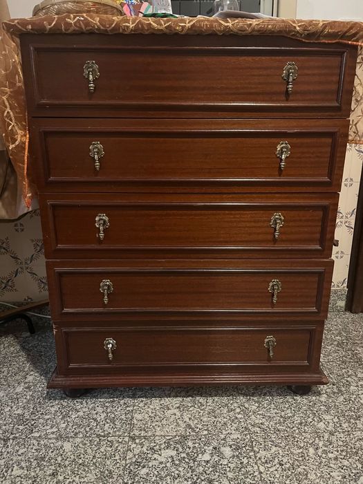 Conjunto moveis sala mesa cadeiras comoda