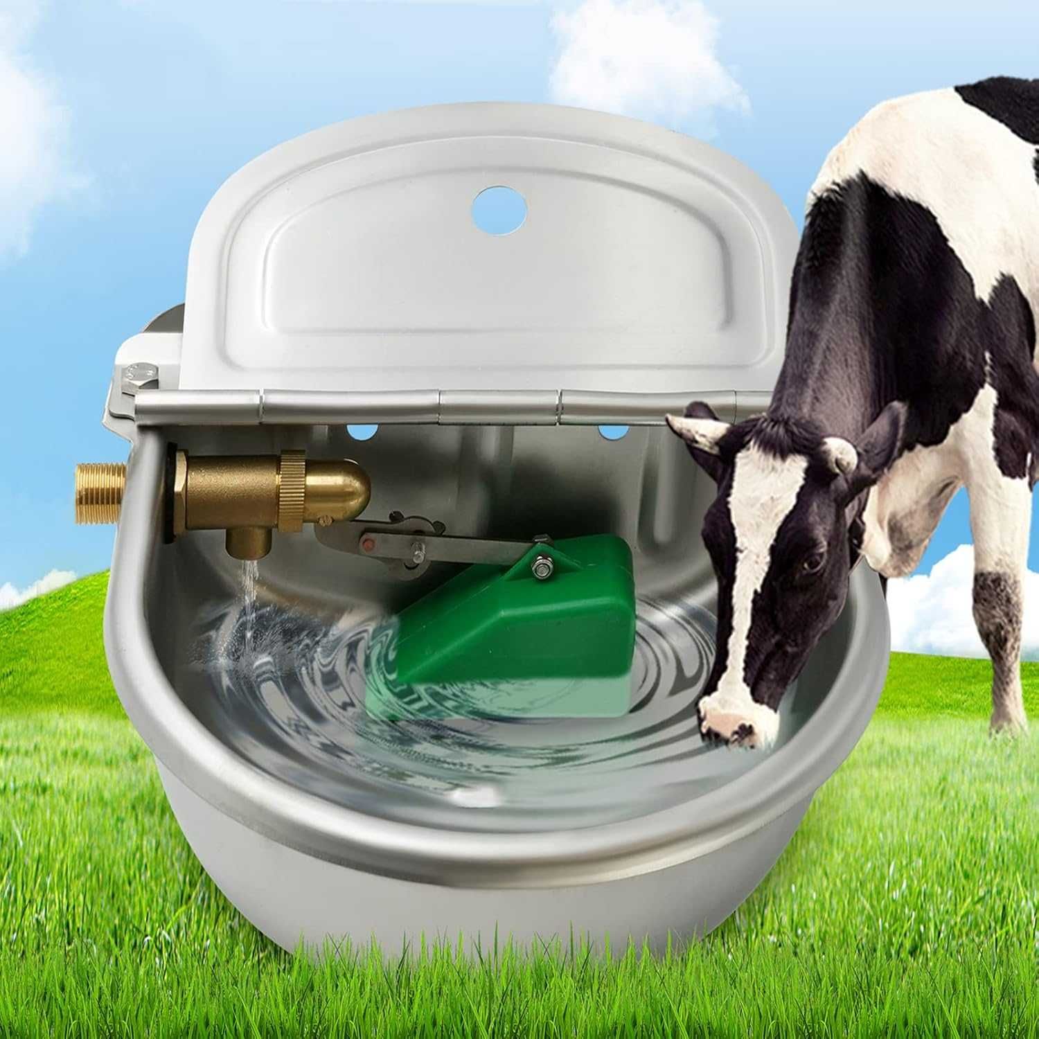 Poidło INOX z zaworem pływakowym, ze stali nierdzewnej, 2,5 litra