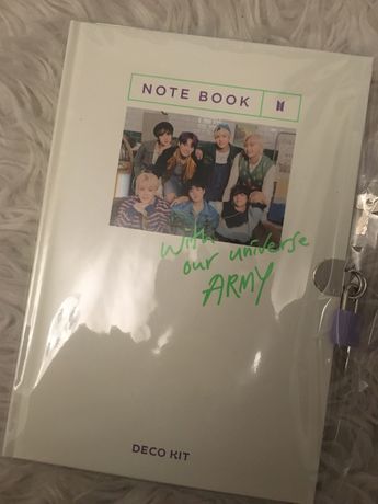 BTS Deco Kit Note Book z kłódką kpop