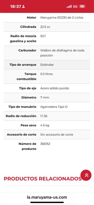 Roçadora Maruyama BC2300RS