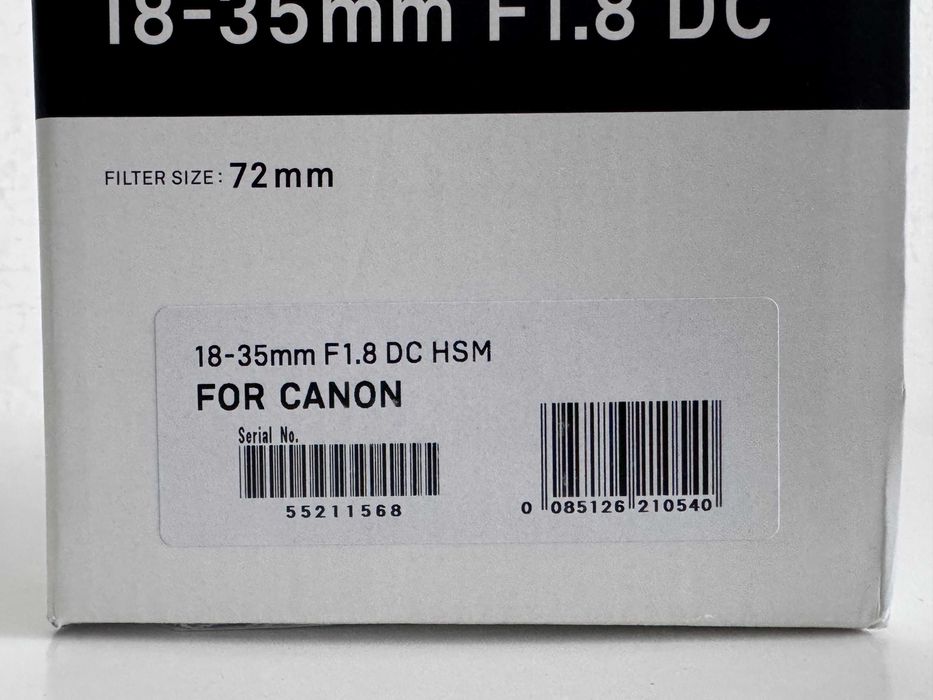 Об'єктив Sigma 18-35mm f/1.8 DC HSM ART (для Canon)