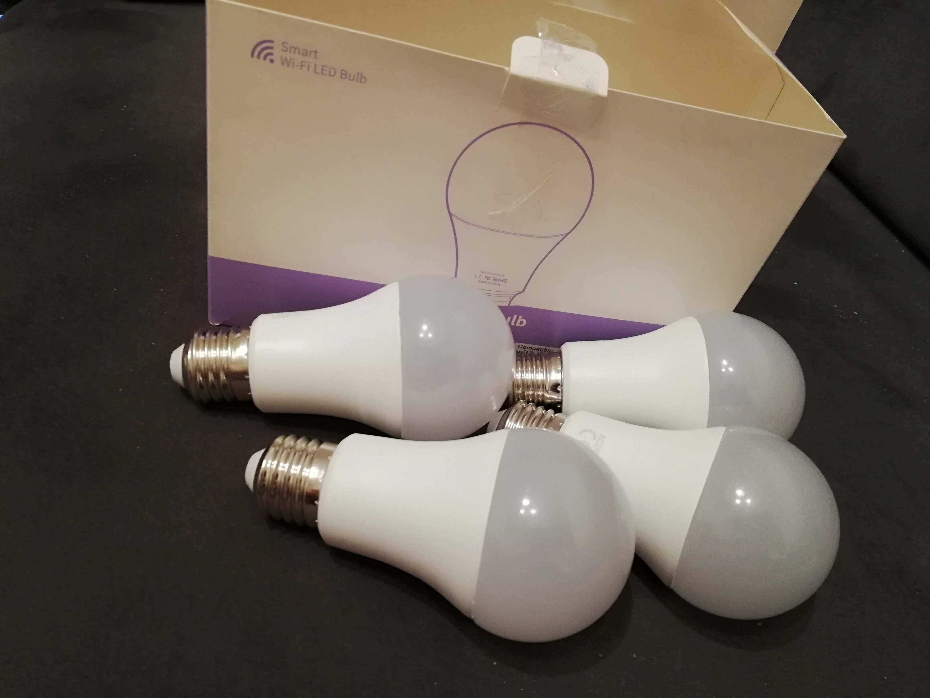 Smart Bulb Żarówka E27 LED 4 sztuki 9 W, RGB kompatybilna z Alexa.