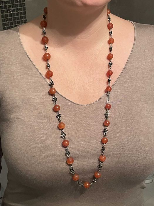 Długi Warszawski Srebrny Naszyjnik - 92,39g - ORNO - KRAKÓW