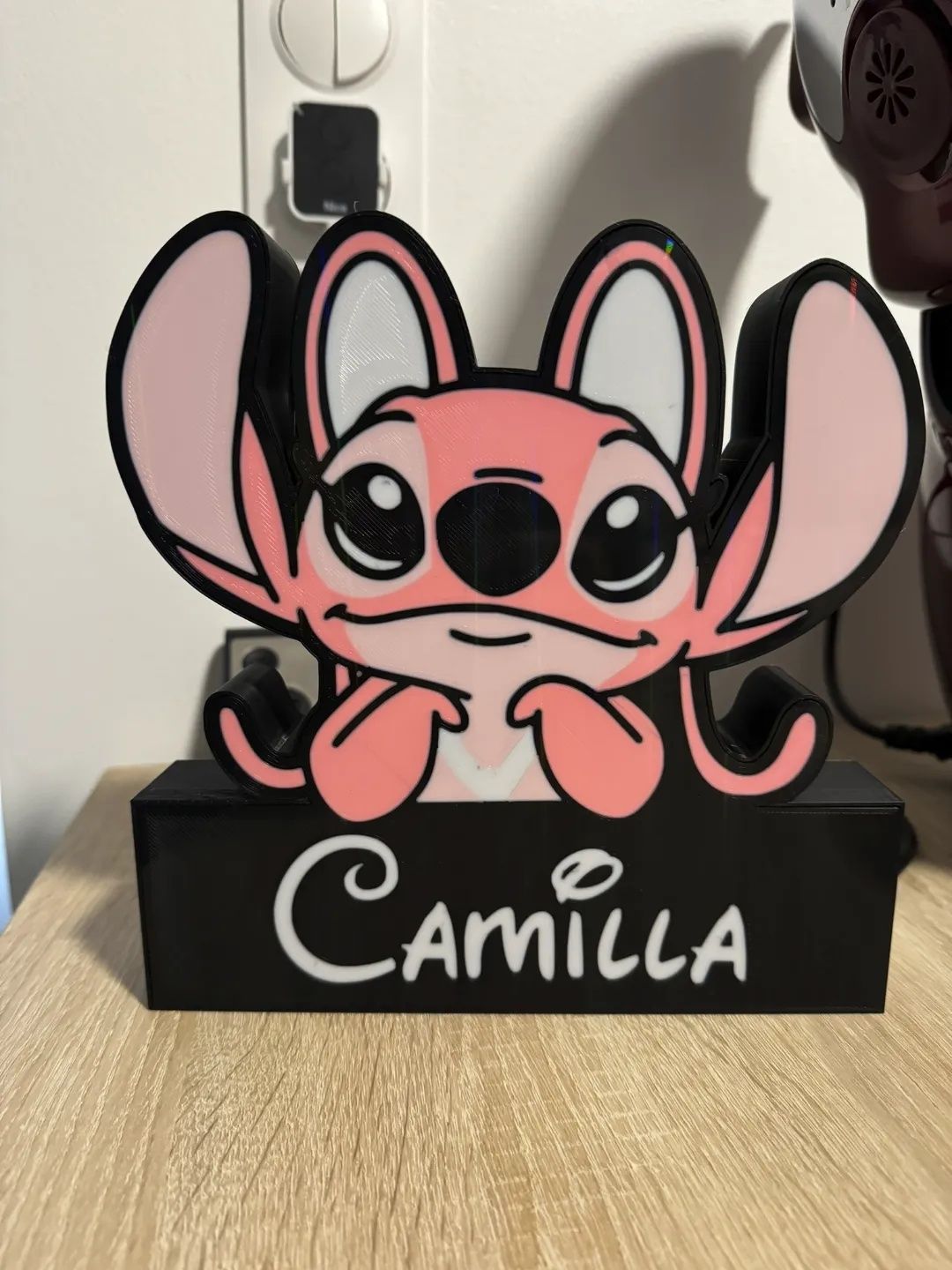 Candeeiro da Angel com Nome Personalizado