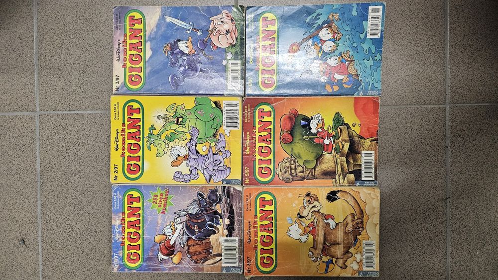 Komiks Kaczor Donald Gigant 6szt. + karty gratis