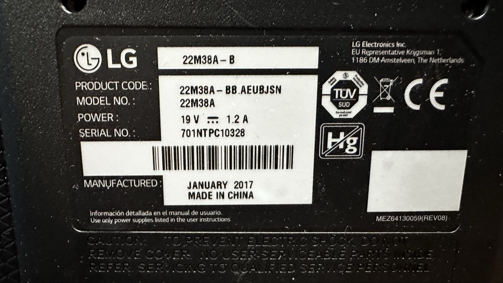 Monitor LG 22M38-A 22 cale