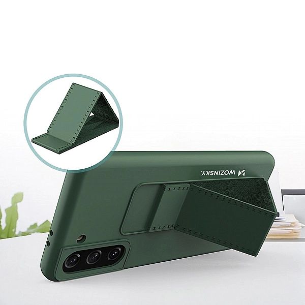 Wozinsky Kickstand Case elastyczne silikonowe etui z podstawką Samsung
