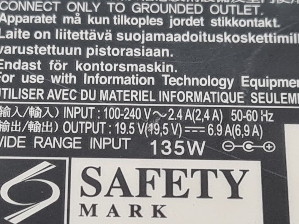 Oryginalny Zasilacz HP HSTNN-DA01 19,5v 6,9A 135W