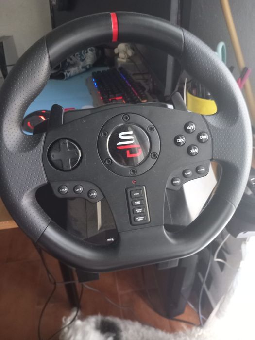 Volante com manete e pedais para play station 4