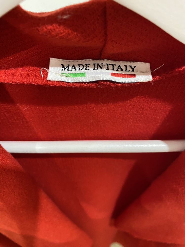 Червоне пальто made in italy, розмір xs/s