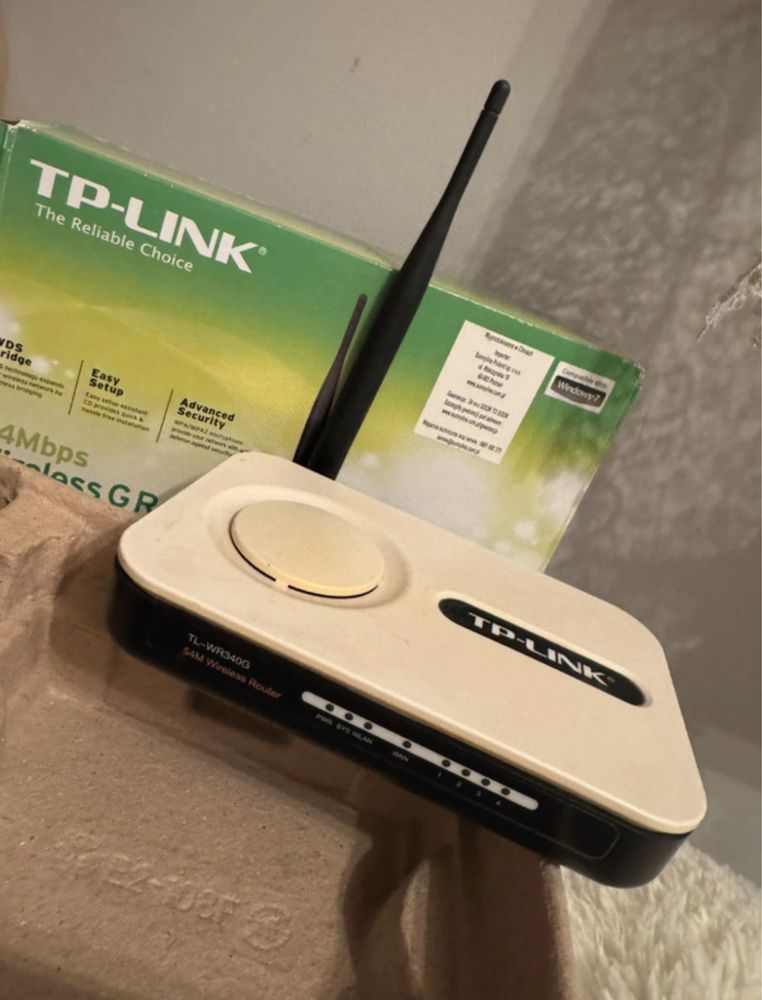 Router tp-link tl-wr340g modem internetowy zasilacz kabel sieciowy