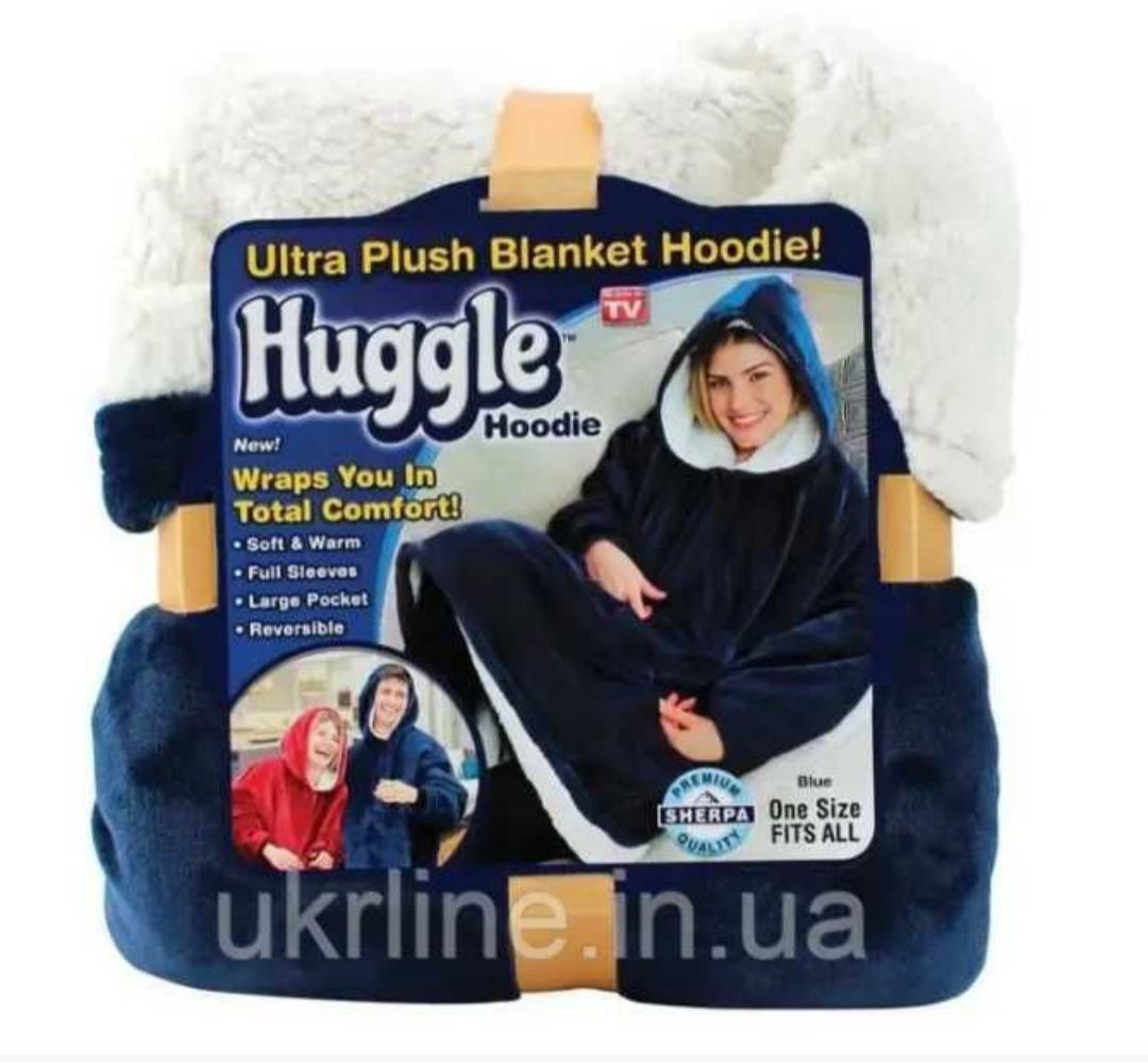 Плед с руками Huggle c капюшоном.