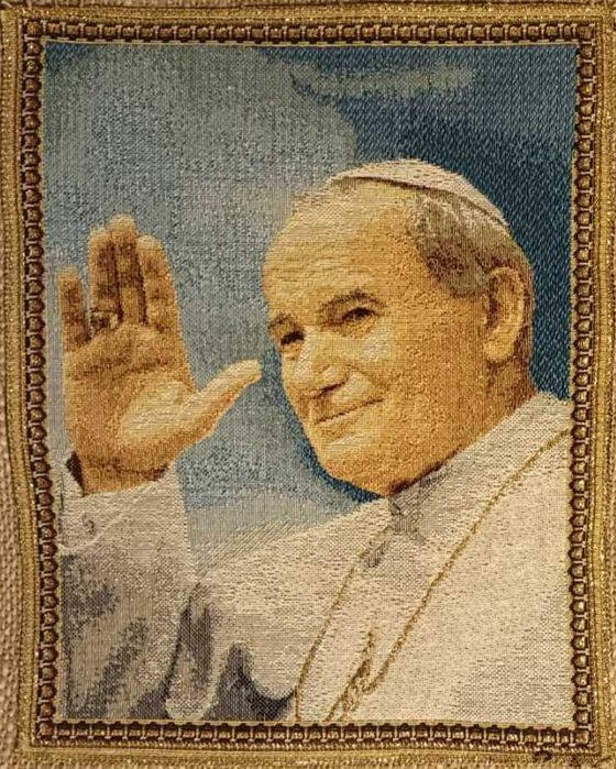 Recznie wykonany wizerunek na tkaninie