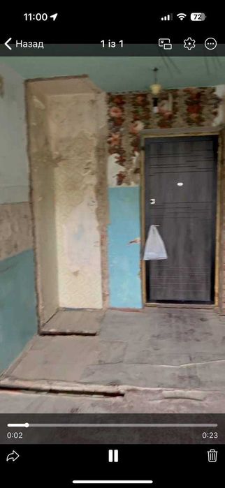 Продам кімнату без ремонту.