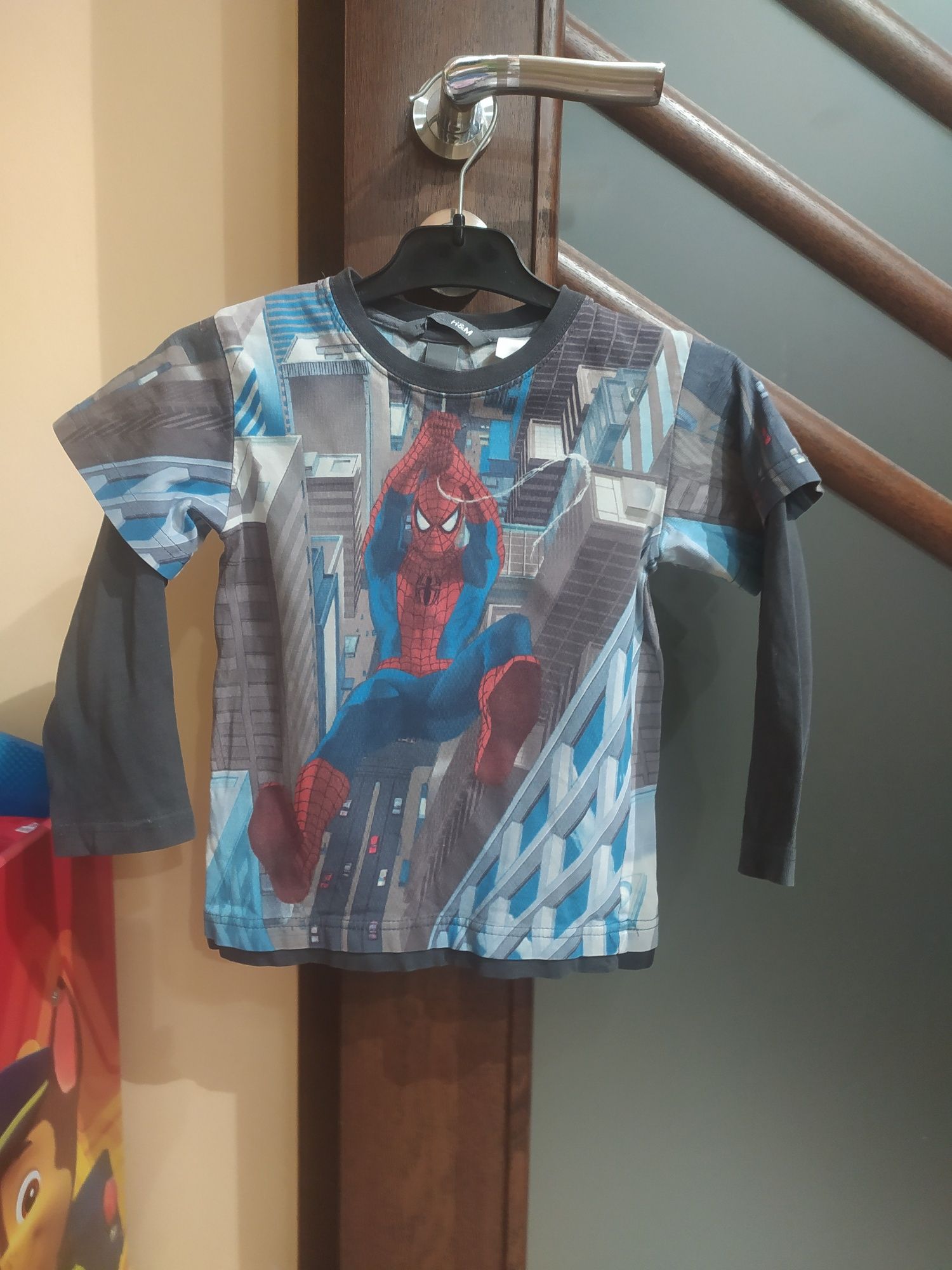 Bluzka koszulka bawełniana Spider-Man 98 104 H&M