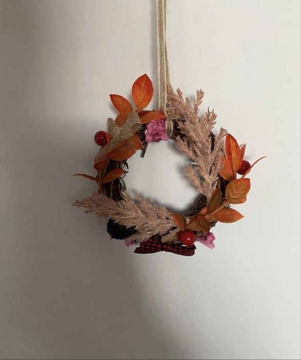 Wianek jesienny maly na drzwi