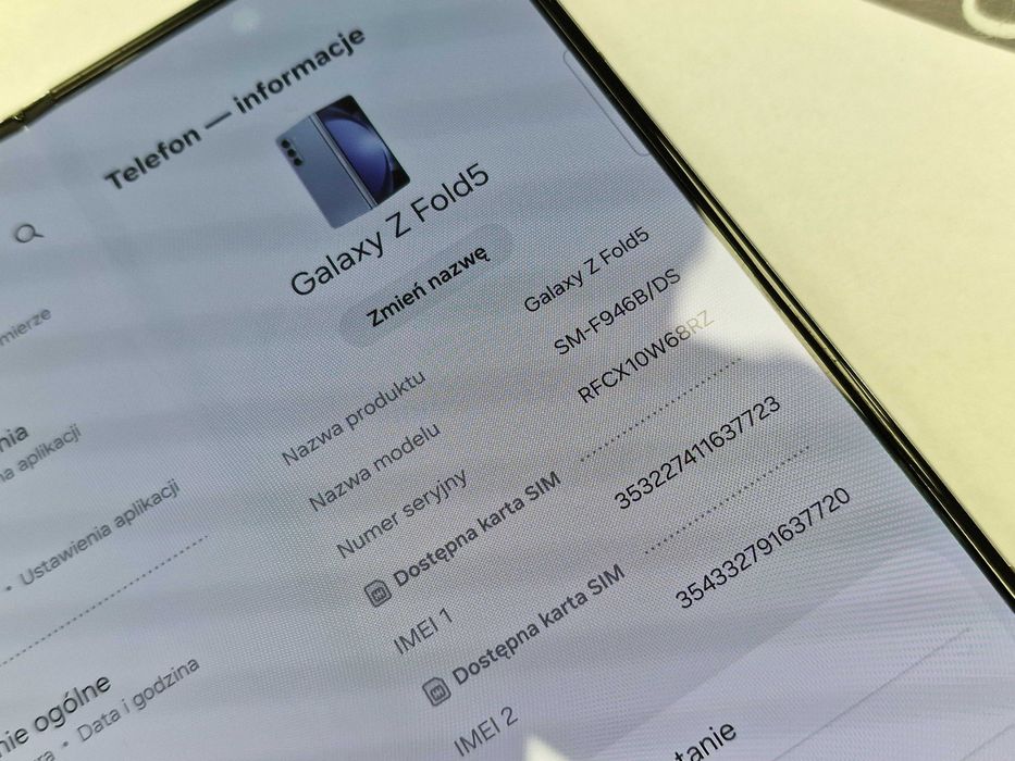 Samsung Galaxy Z Fold5/ 12GB/ 256GB/ Icy Blue/ Grade A- + ładowarka