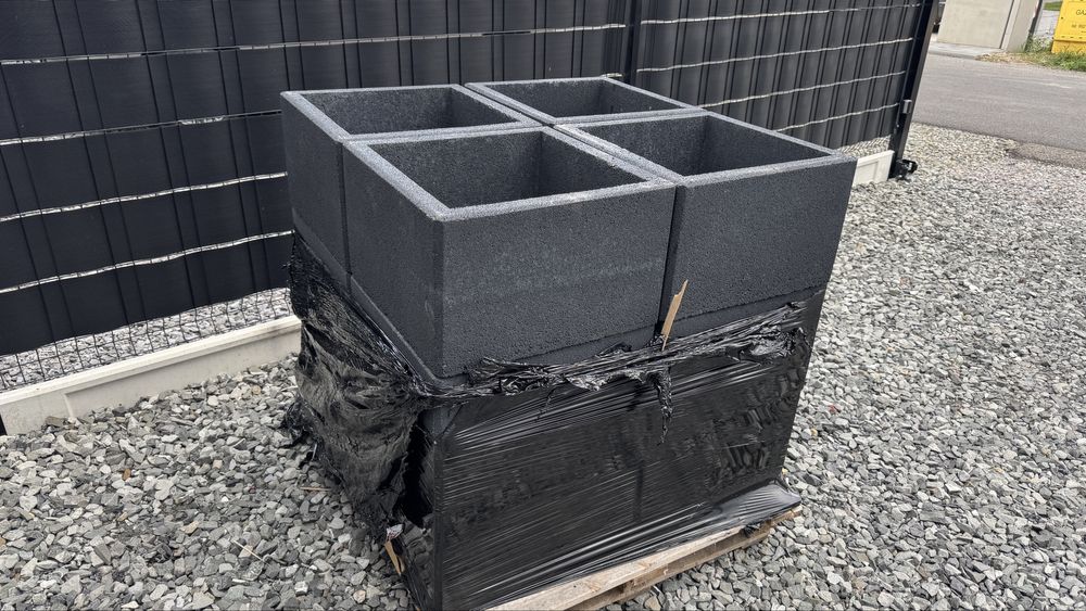 Donice betonowe 50x50x30 NOWE antracyt