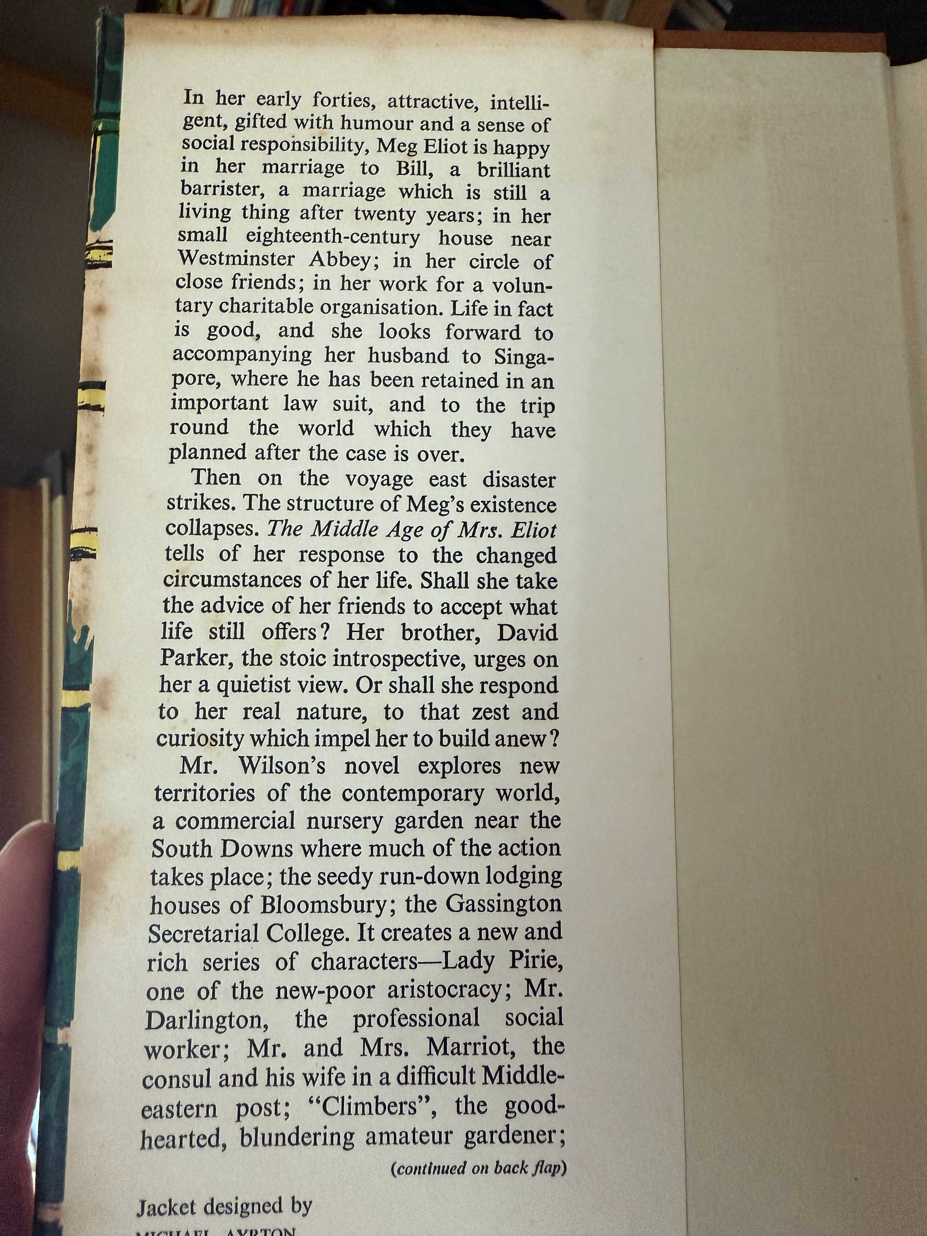 Angus Wilson – The Middle Age of Mrs Eliot