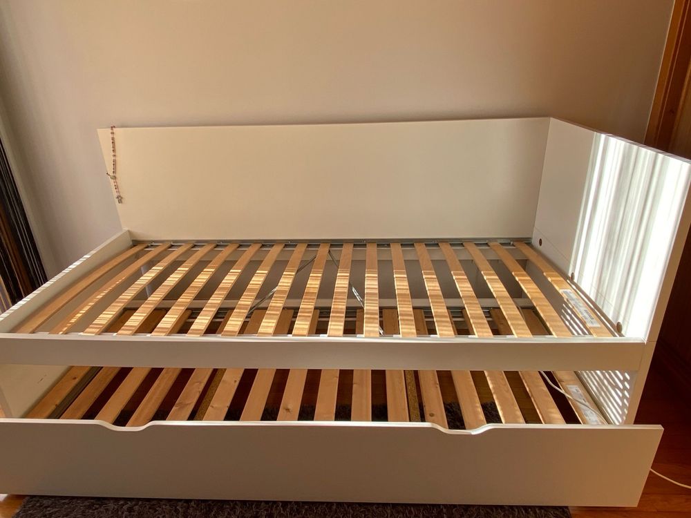 Cama de solteiro dupla s/ colchoes