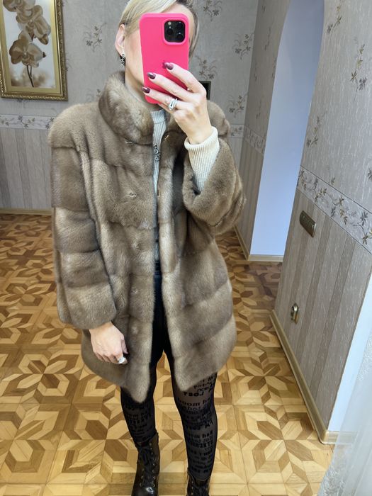 Норкова шуба Casiani Греція плюшева норка xs/s