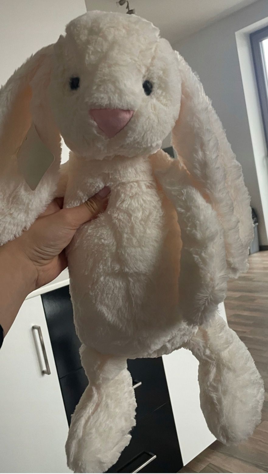Miś królik pluszowy w kolorze białym 40 cm