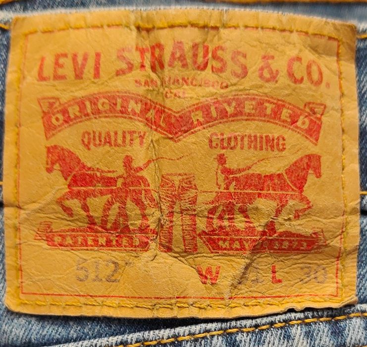 Wr) LEVI'S 512 oryginalne spodnie jeansowe Roz.31/29