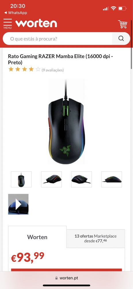 Rato RAZER Mamba Elite