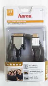 Kabel HDMI - DVI 1,8M Hama (24+1)