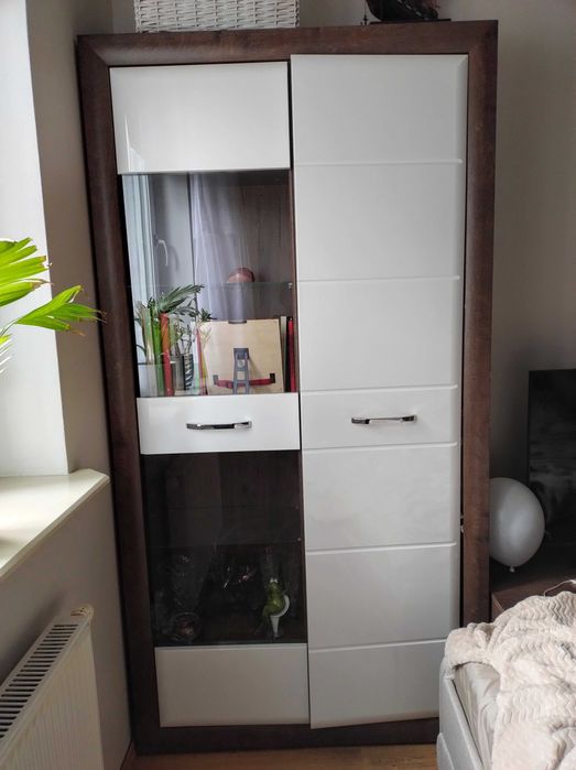 duża szafa witryna