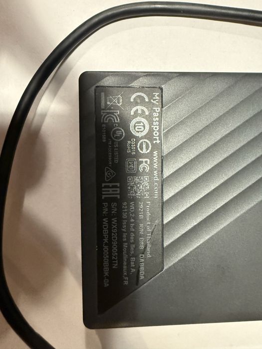 Зовнішній диск WD My Passport 5 TB Black hdd