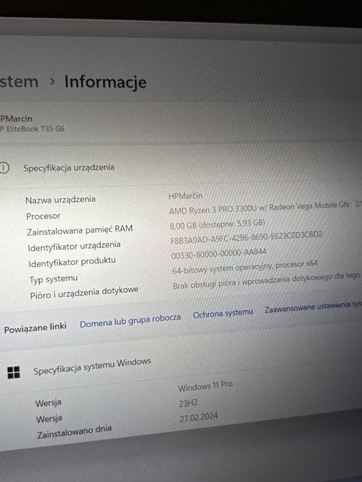 Elitebook 735 G6 Laptop HP Gratisy ! Komputer, notebook