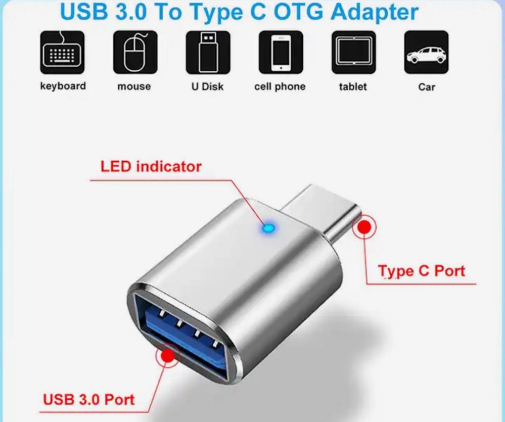 Przejsciówka, adapter z USB-c na USB
