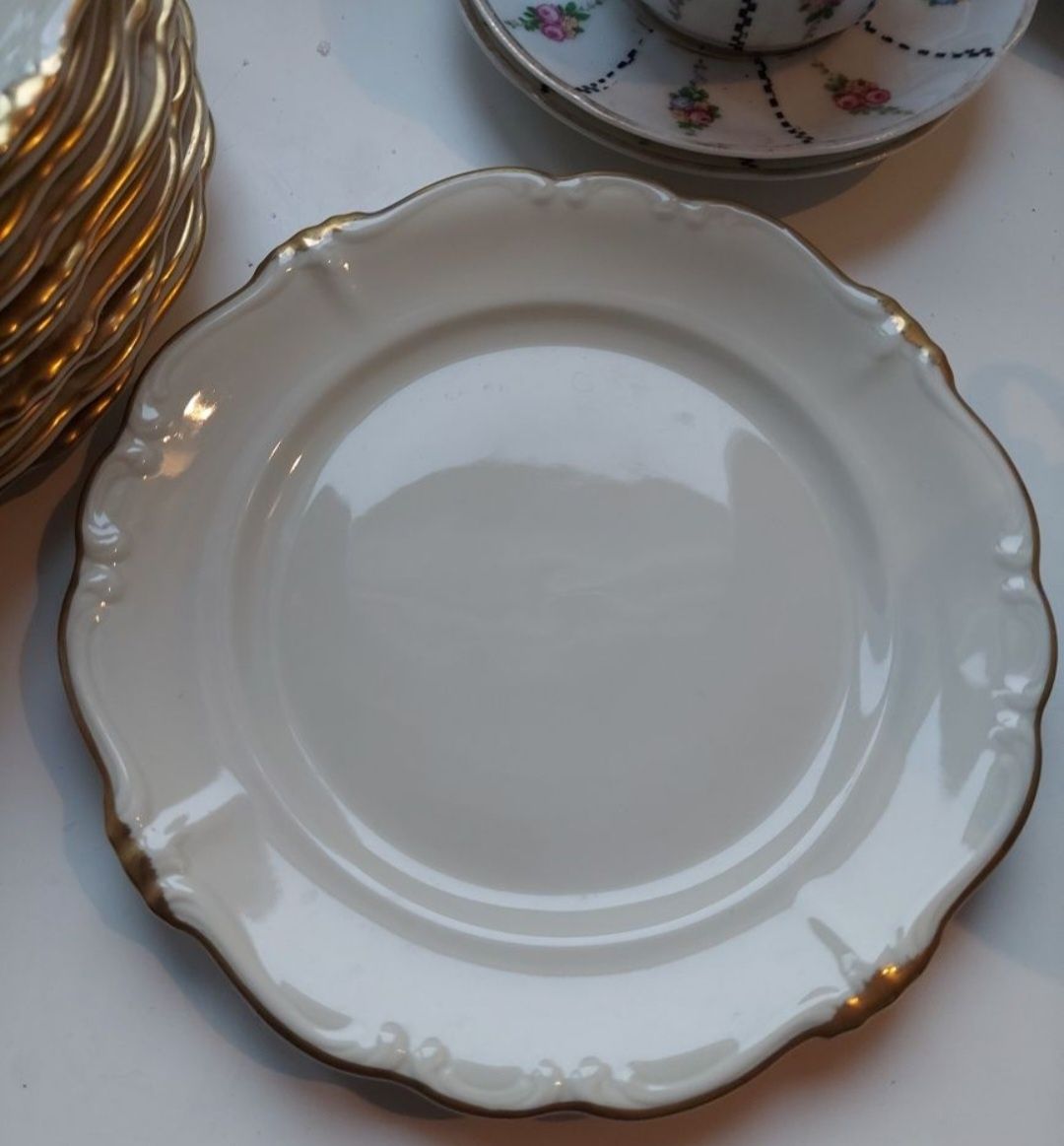 Rosenthal pompadour trio  , zestaw śniadaniowy, porcelana