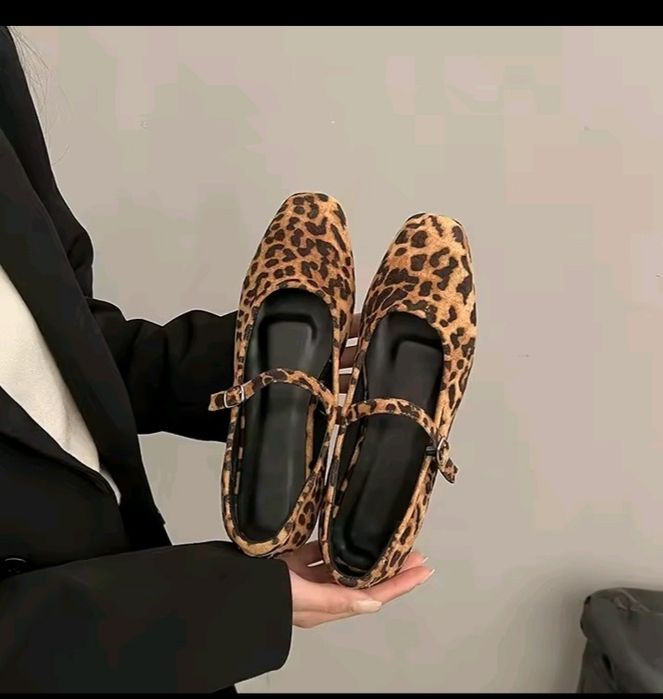 Балетки Мери Джейн  леопардовые 40р